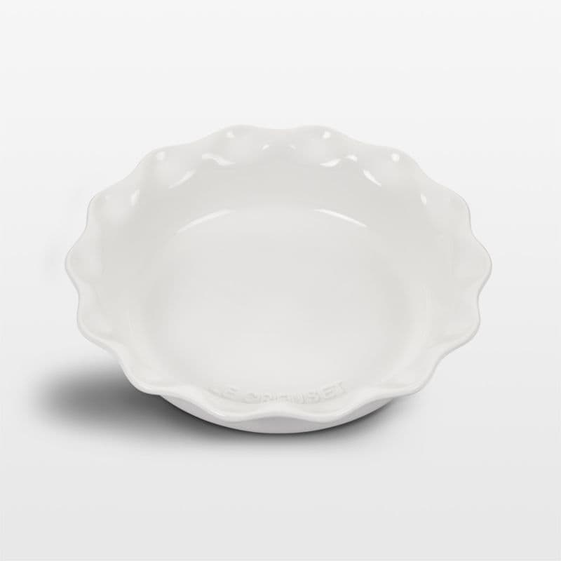 Le Creuset ® Heritage 9" White Ceramic Pie Dish thumbnail 5