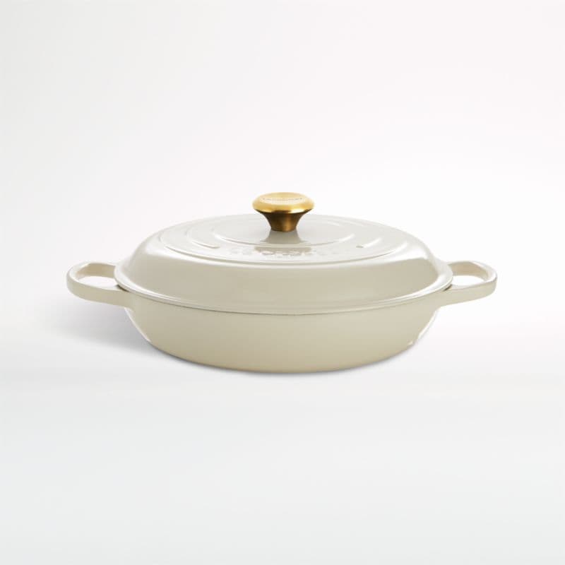 Le Creuset ® Signature 5-Qt. Cream Enameled Cast Iron Braiser thumbnail 3