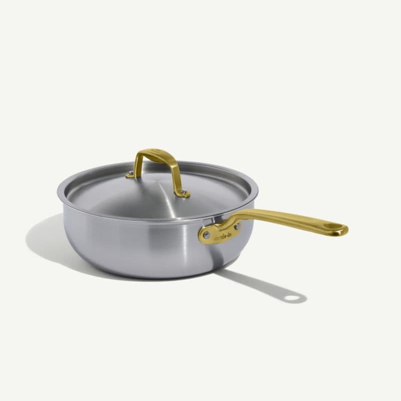 Made In Stainless Clad 10-Piece Cookware Set with Antique Brass Hardware thumbnail 10
