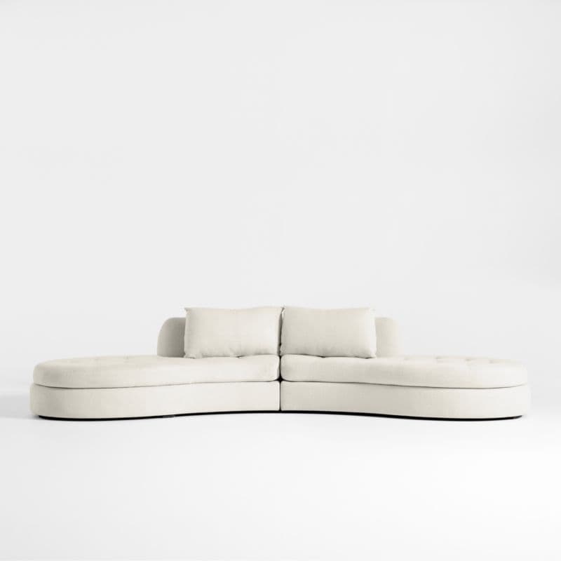 Sinuous Chaise Sectional Sofa by Athena Calderone