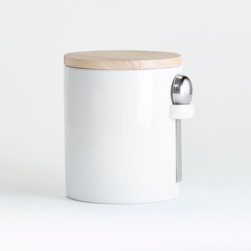 Aspen White Ceramic Canister