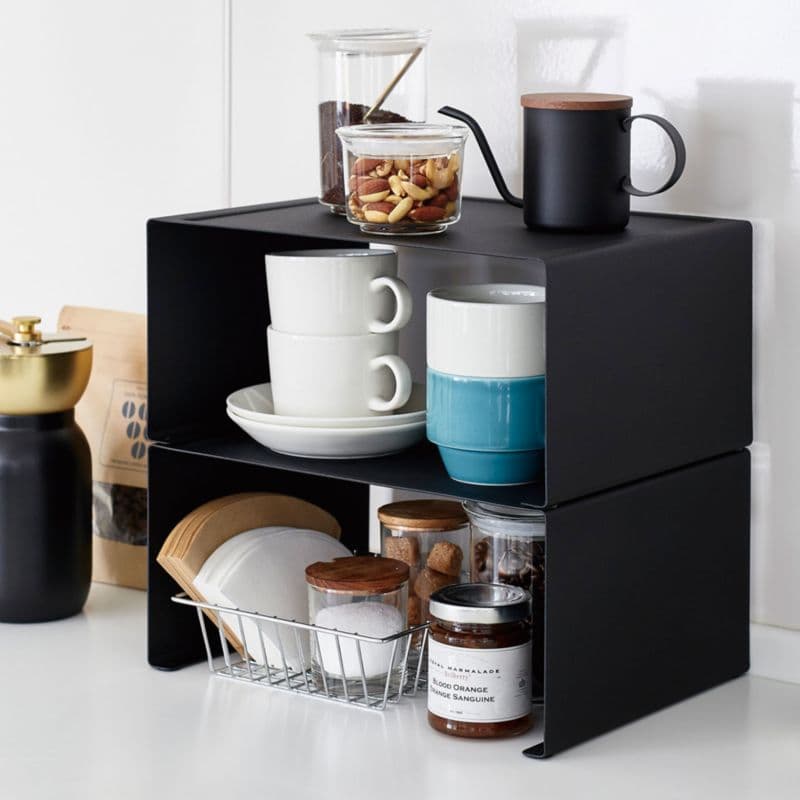 Yamazaki Tower Large Black Kitchen Steel Rack thumbnail 3