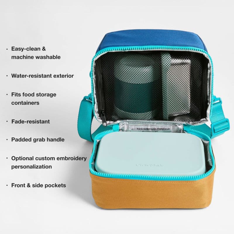 Dreamer Retro Hopscotch Dual Compartment Soft Insulated Kids Lunch Box thumbnail 14