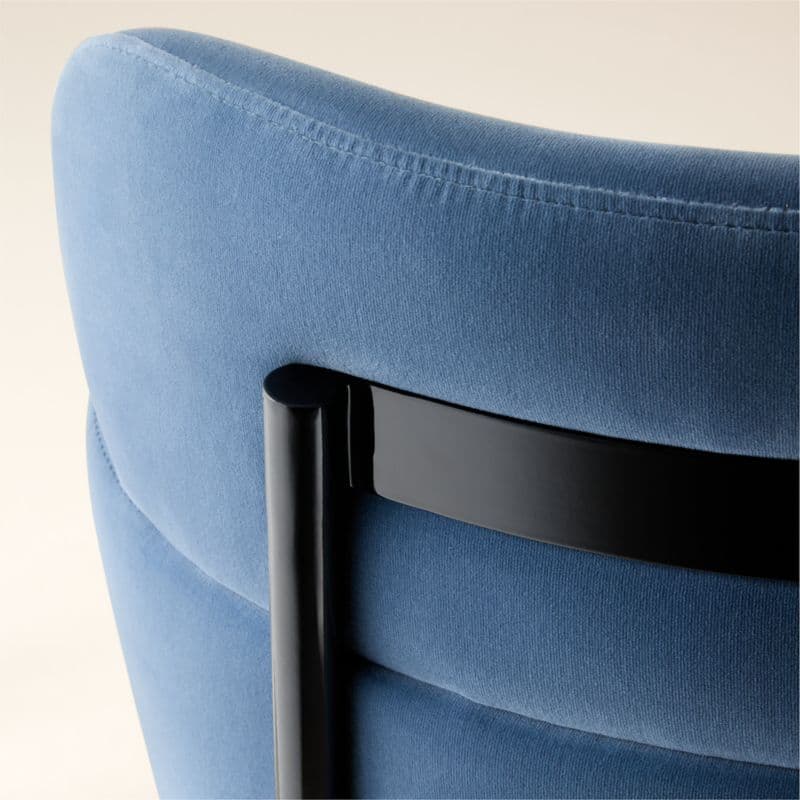 Azalea Blue Velvet Dining Chair Set of 4 thumbnail 3