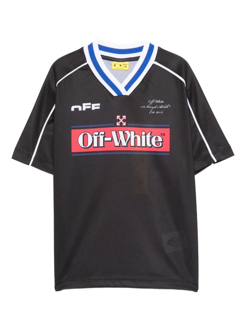 Off-White Kids logo-print v-neck top | 6 - Image 1