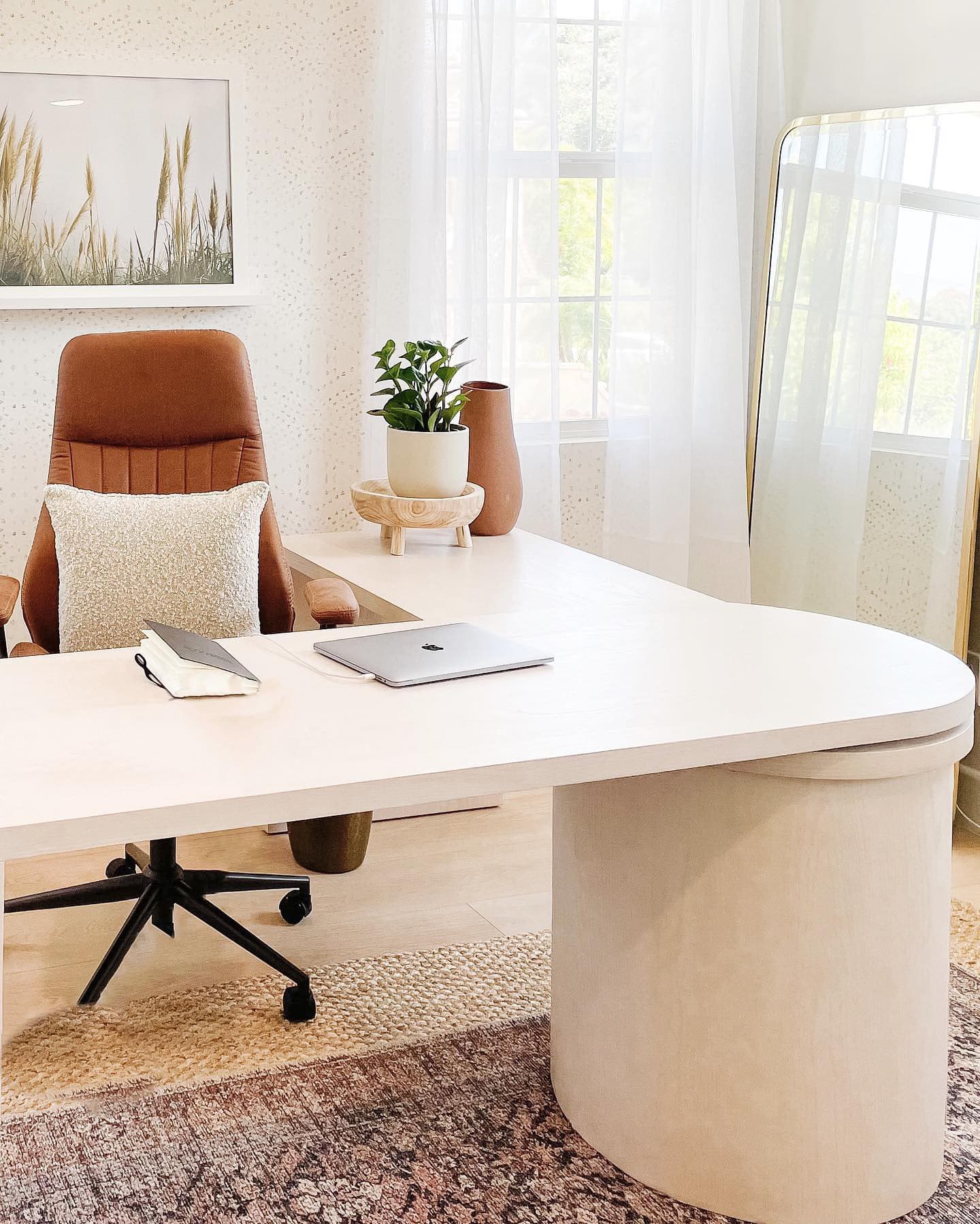 Twist 64" Grey Ash Rotating Large Desk with Storage thumbnail 14