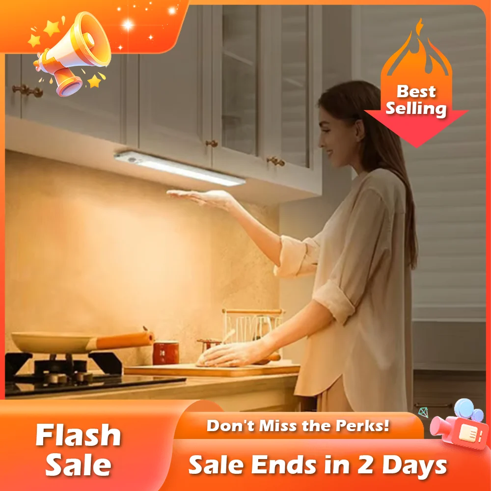 🏆Flash Sale⚡ 50K+ SOLD! Almost Gone-💥💡Under Cabinet Lights-52LED Motion Sensor Night Light Indoor - Image 1