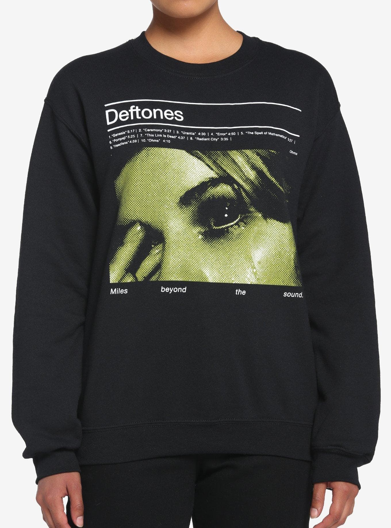 Deftones Ohms Genesis Boyfriend Fit Girls Sweatshirt - Image 1