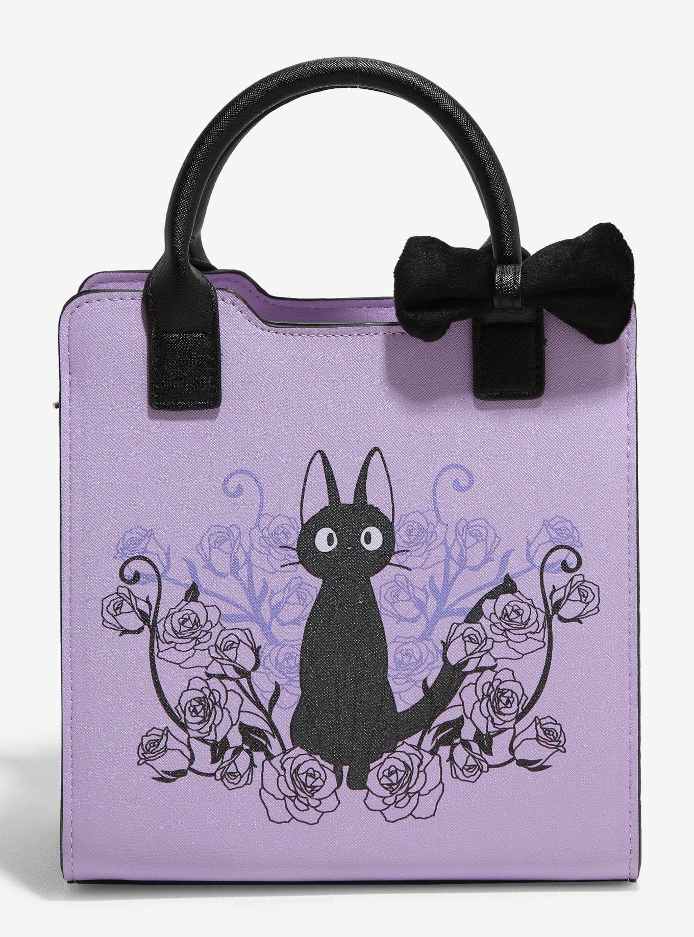Studio Ghibli® Kiki's Delivery Service Jiji Bow Floral Mini Satchel Bag - Image 1