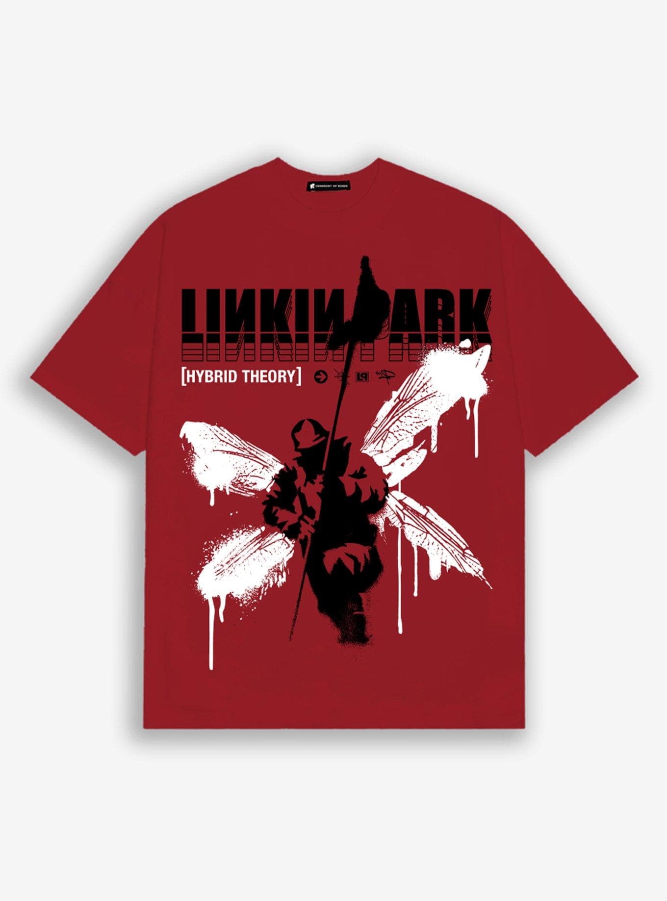 Linkin Park Hybrid Theory Boyfriend Fit Girls T-Shirt - Image 1