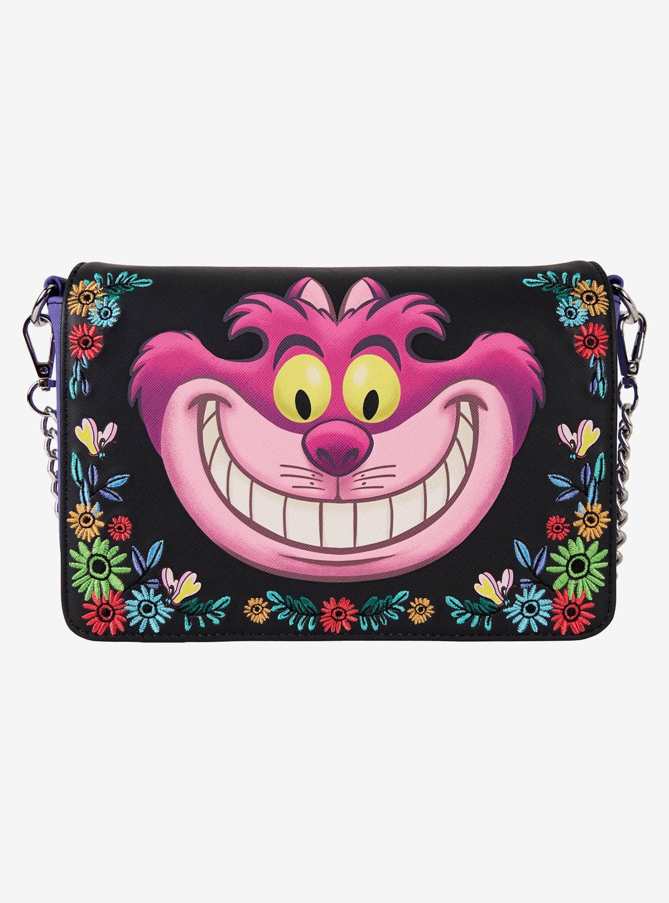 Loungefly Disney Alice in Wonderland Cheshire Cat Floral Crossbody Bag - Image 1