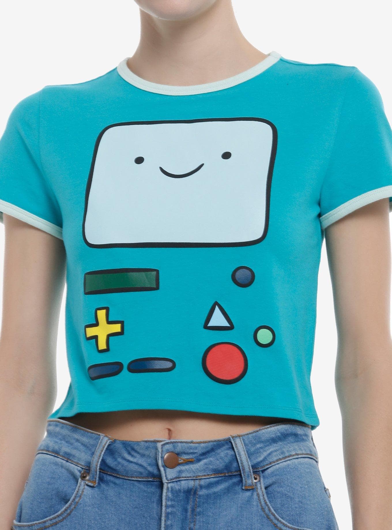 Adventure Time BMO Girls Ringer Baby T-Shirt - Image 1