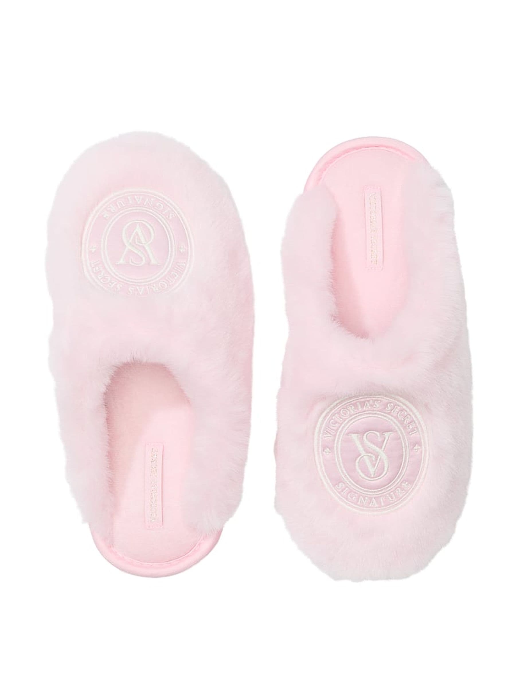 Pretty Blossom Pink Closed Toe Faux Fur Slippers - Image 1