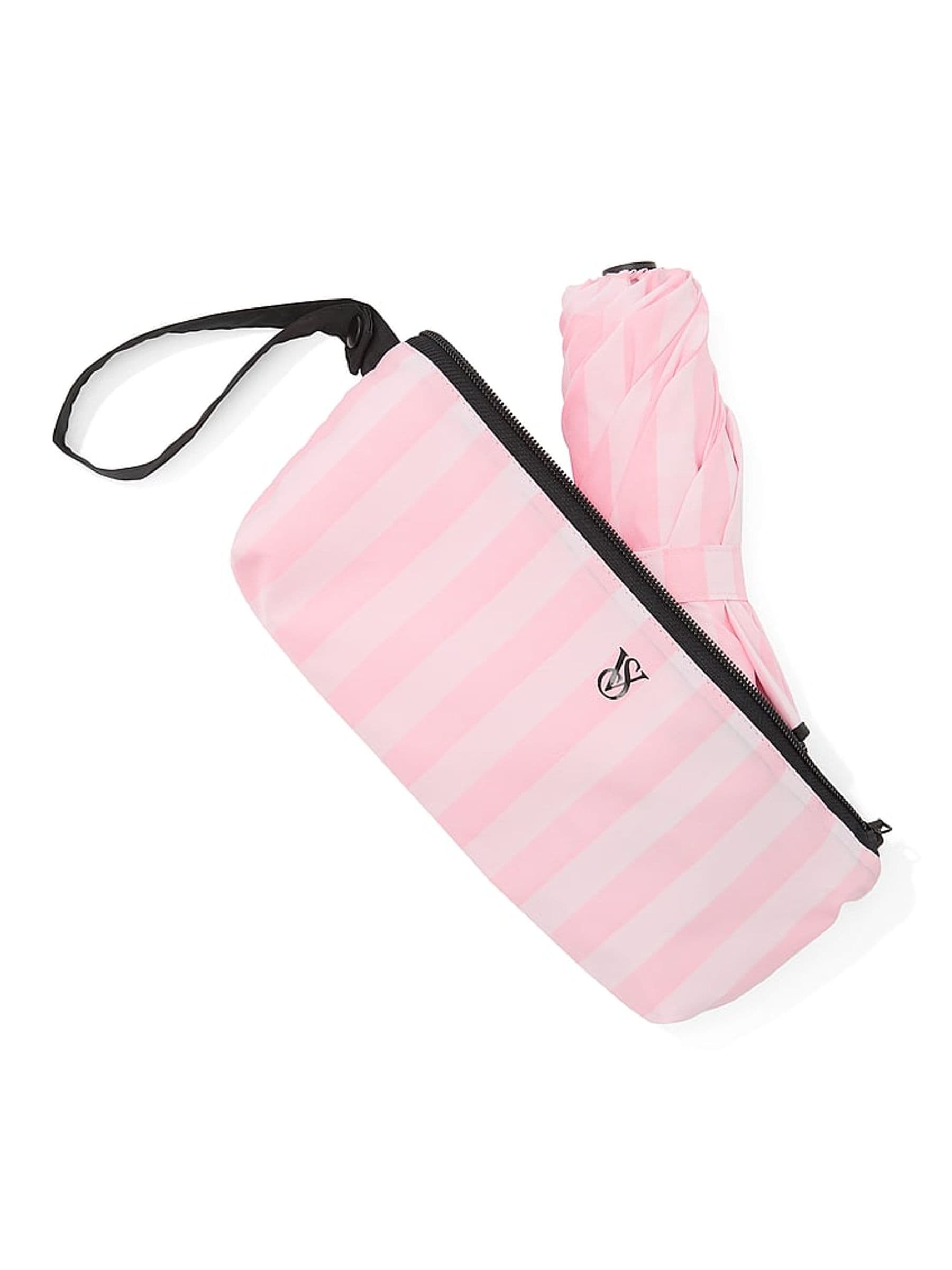 Iconic Stripe Pink Collapsable Umbrella