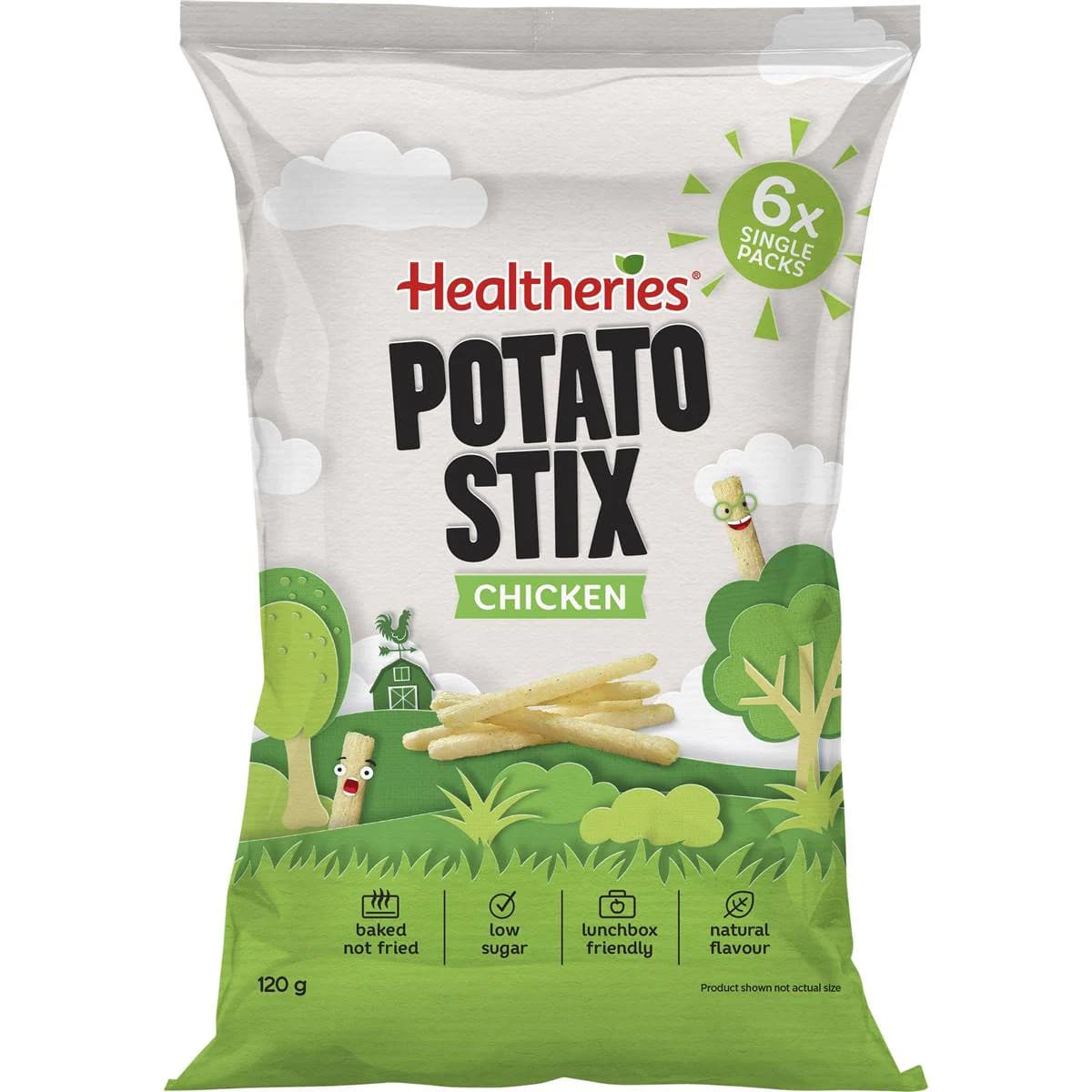 Healtheries Potato Stix Chicken Multipack Chips Kids Lunchbox Snacks 20g x 6 pack - Image 1