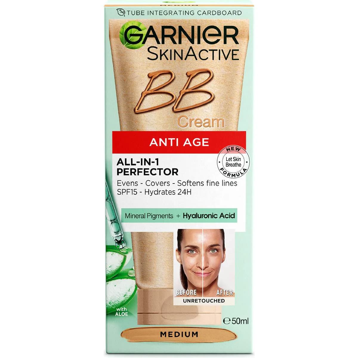 Garnier Skin Active BB Cream Anti Age Medium 50mL - Image 1