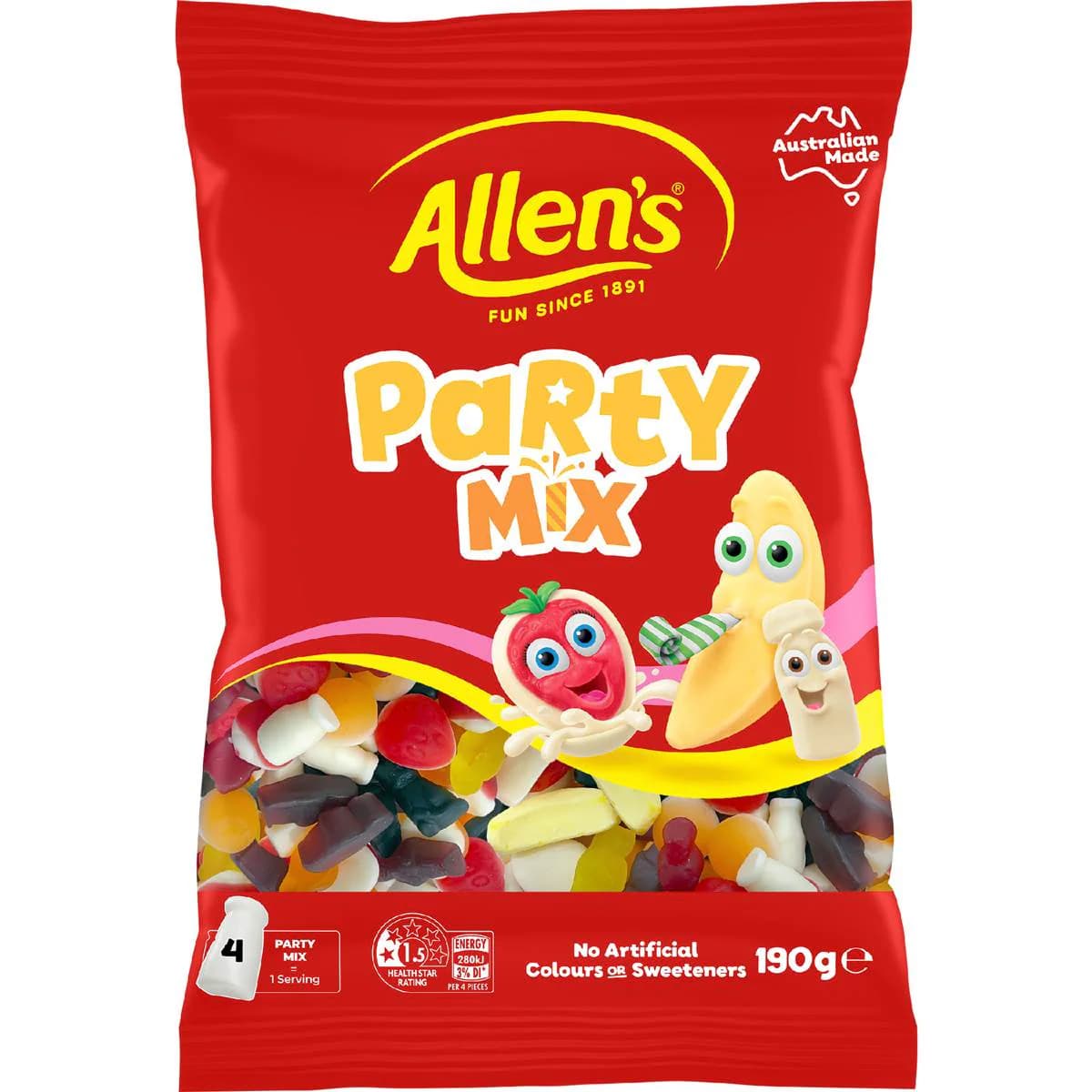Allen's Party Mix Lollies Bag 190g - Image 1