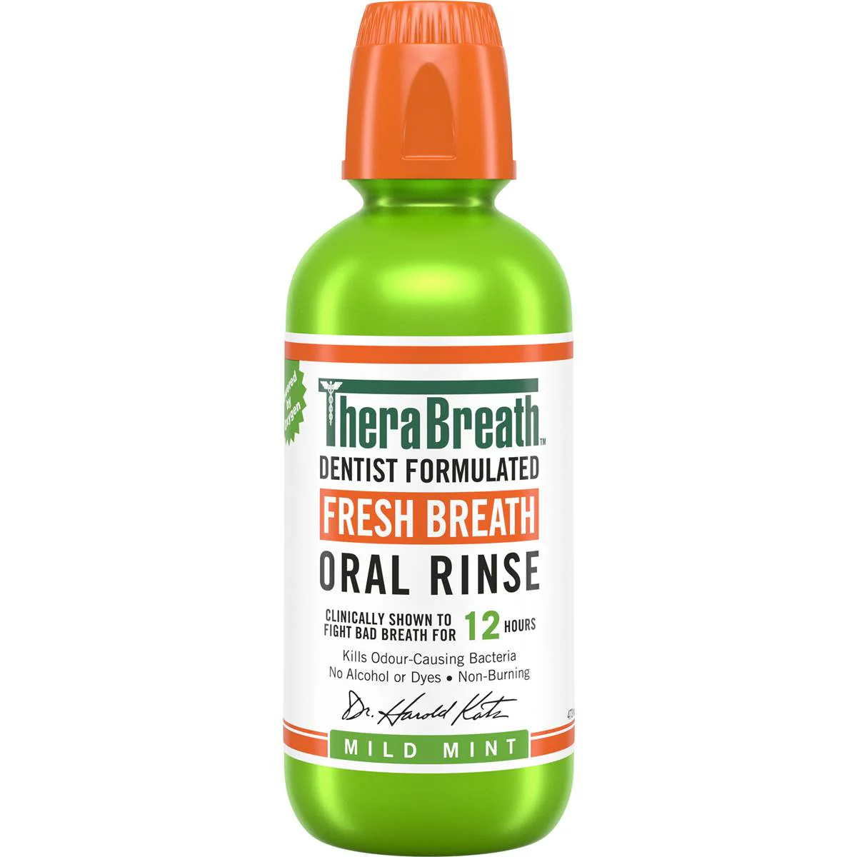 TheraBreath Dentist Formulated Fresh Breath Oral Rinse Mild Mint 473mL - Image 1