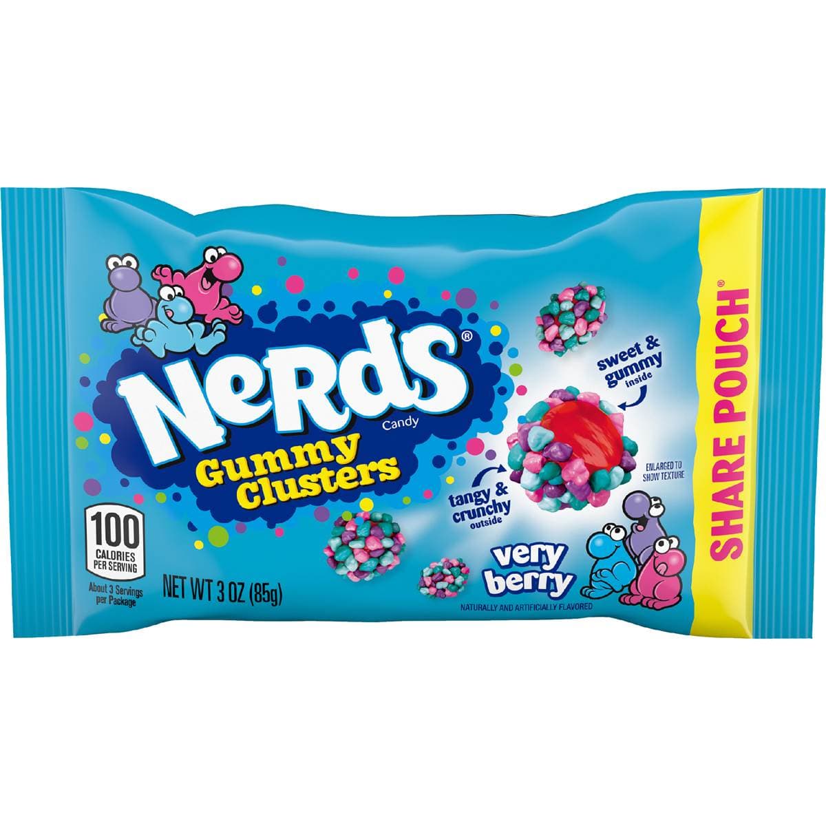 Nerds Gummy Clusters Share Pouch Very Berry 85g - Image 1