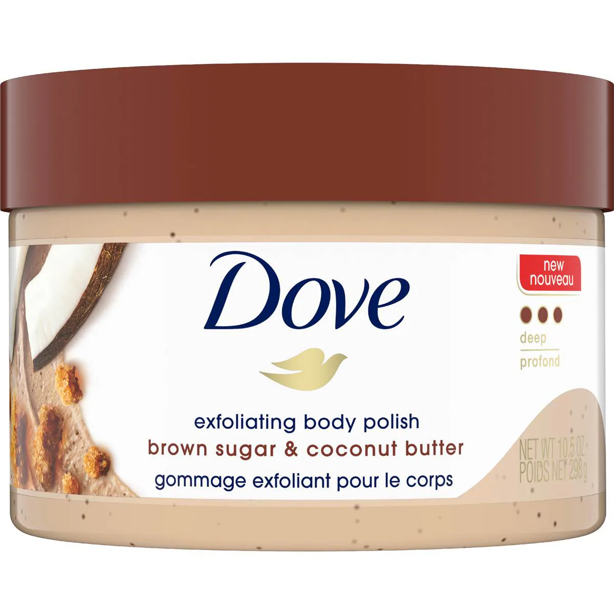 Dove Exfoliating Body Polish Brown Sugar & Coconut Butter 298g - Image 1