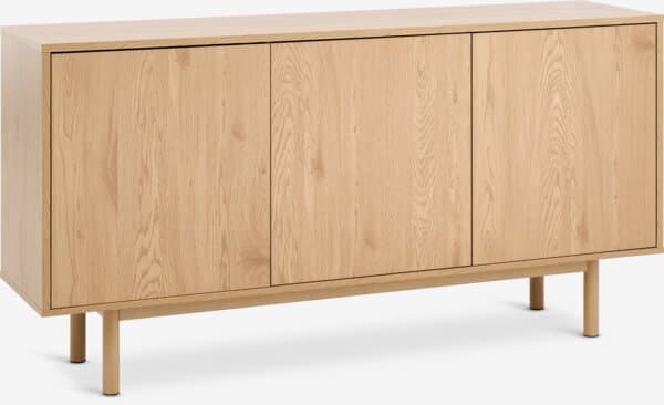 Sideboard ALSTED 3 Türen natürliche Eichenfarbe