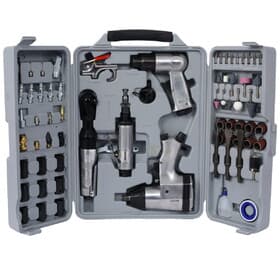Air Tool and Accessories Kit, 71 Piece, Impact Wrench, Air Ratchet, Die Grinder, Aire Hammer, Hose Fittings, Storage Case W46564152 Wholesale - Opentip - Image 1