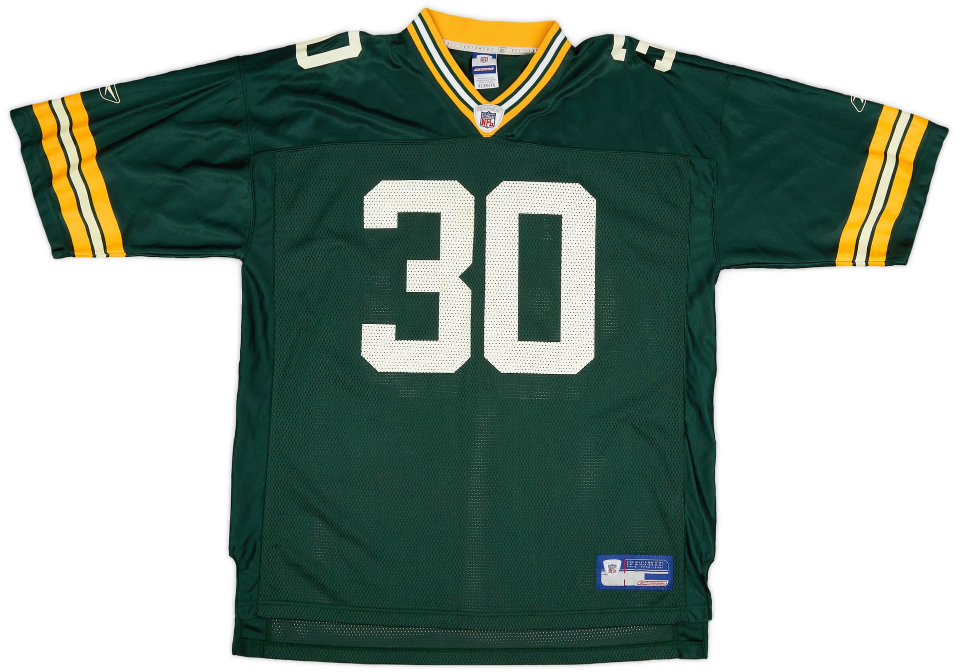 2002-04 Green Bay Packers Green #30 Reebok On Field Home Jersey (Excellent) XL - Image 1