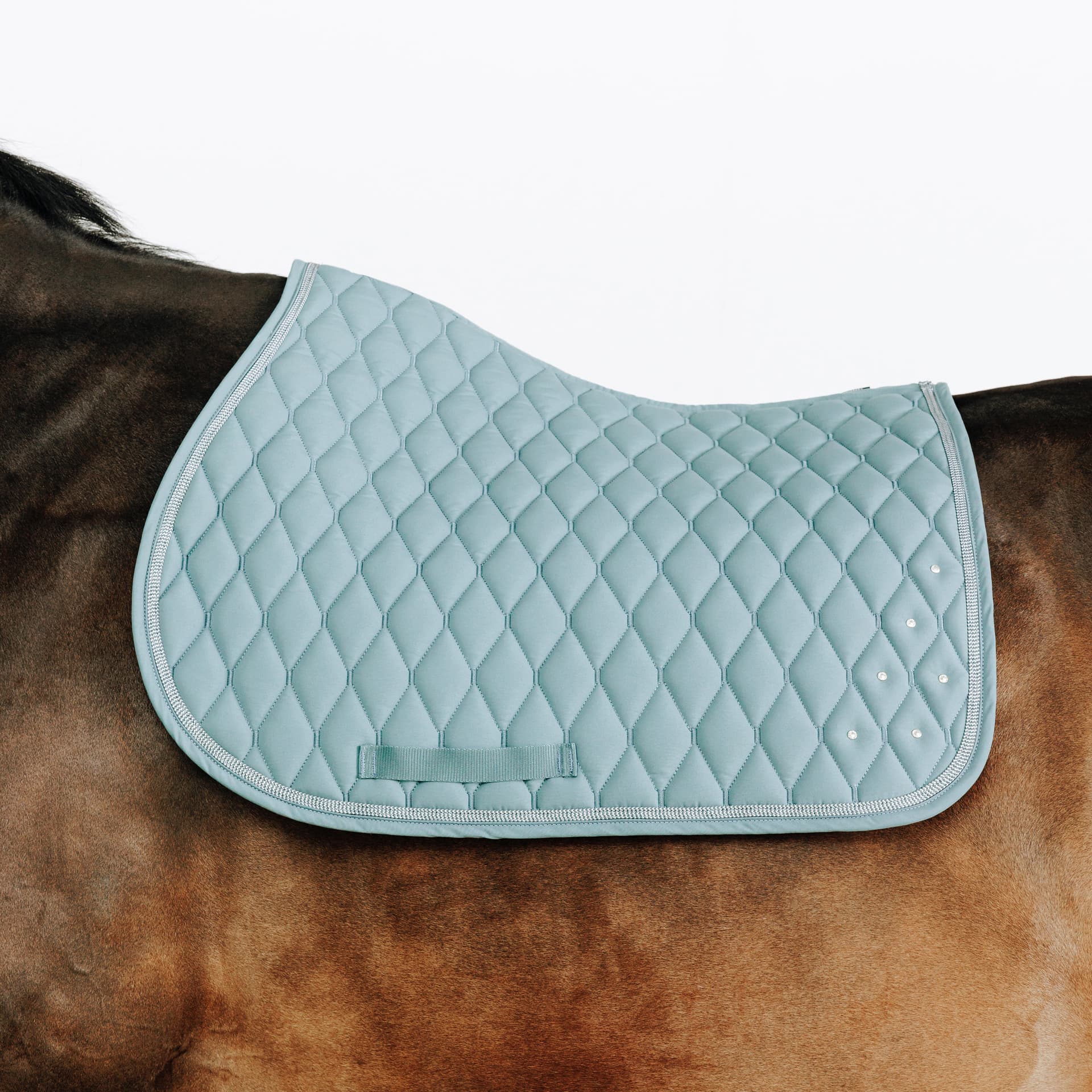 Sottosella equitazione pony e cavallo 500 STRASS ghiaccio - Image 1