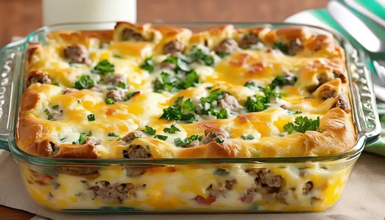 Sausage Crescent Breakfast Casserole - Cooking Curiosity - Image 1