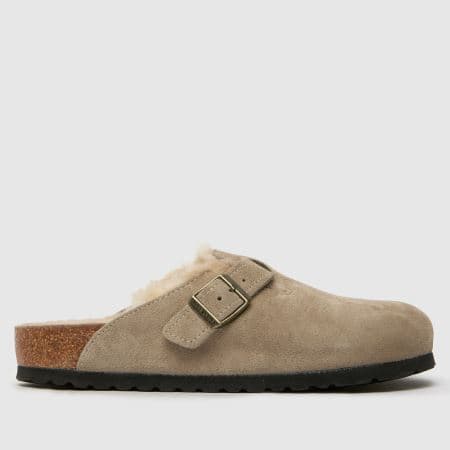 BIRKENSTOCK Boston Shearling Clog in Taupe - Image 1