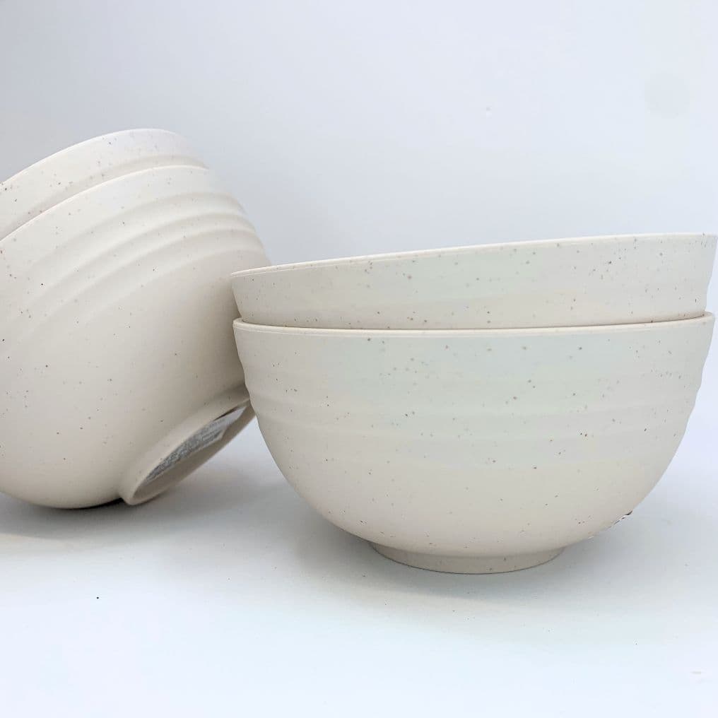 Kit 6 Potes Cumbuca Bowl Bambu Plástico Para Sobremesa Sorvete Açaí Iogurte Tigelas Para Cozinha - Image 1