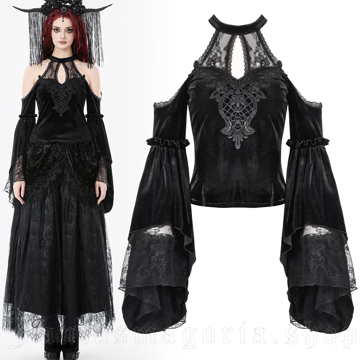 Celestial Darkness Velvet Top - Dark in Love - Image 1