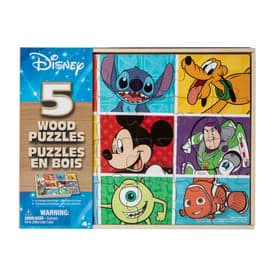Disney Wood Puzzles 5-Pack - Image 1