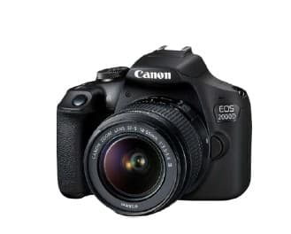 Canon EOS 2000D 18-55 DC + SB130 + 16GB Kit d'appareil-photo SLR 24,1 MP CMOS 6000 x 4000 pixels Noir thumbnail 3