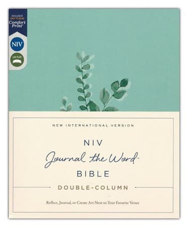 NIV Double-Column Journal the Word Bible, Comfort Print--cloth over board, teal - Image 1