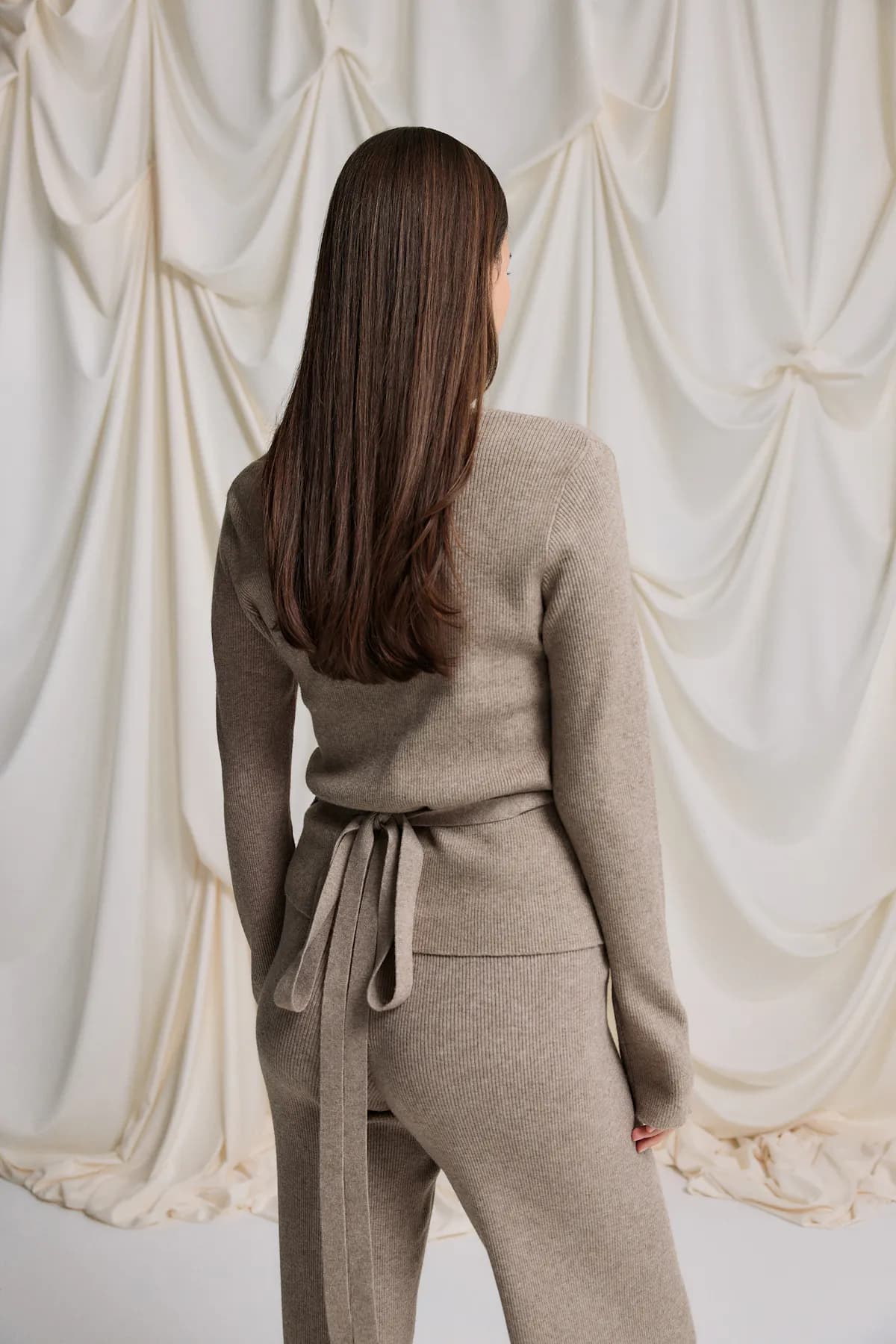 Knitted wrap cardigan - Image 1