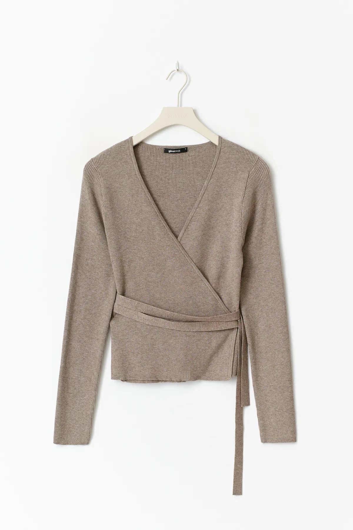 Knitted wrap cardigan thumbnail 4