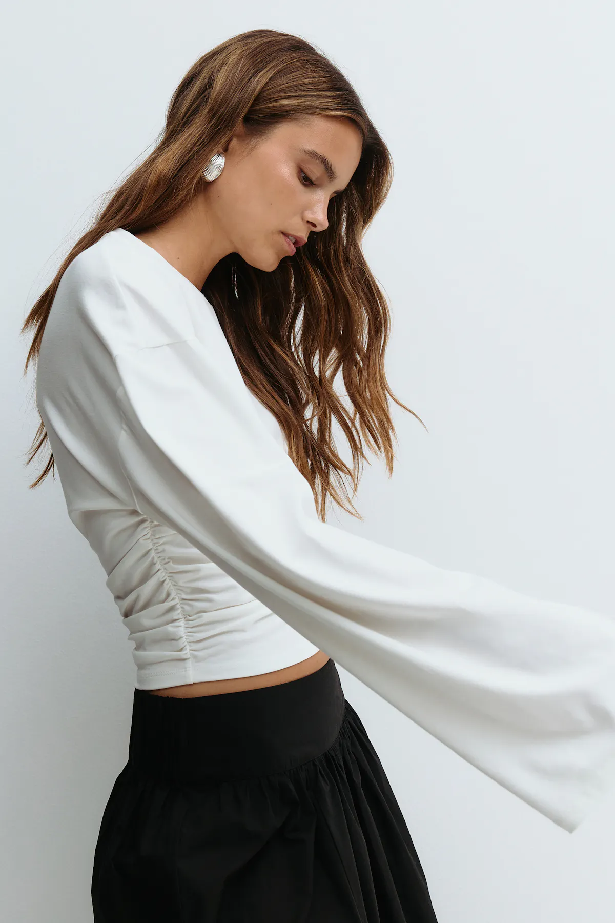 Soft touch wide sleeve top thumbnail 2