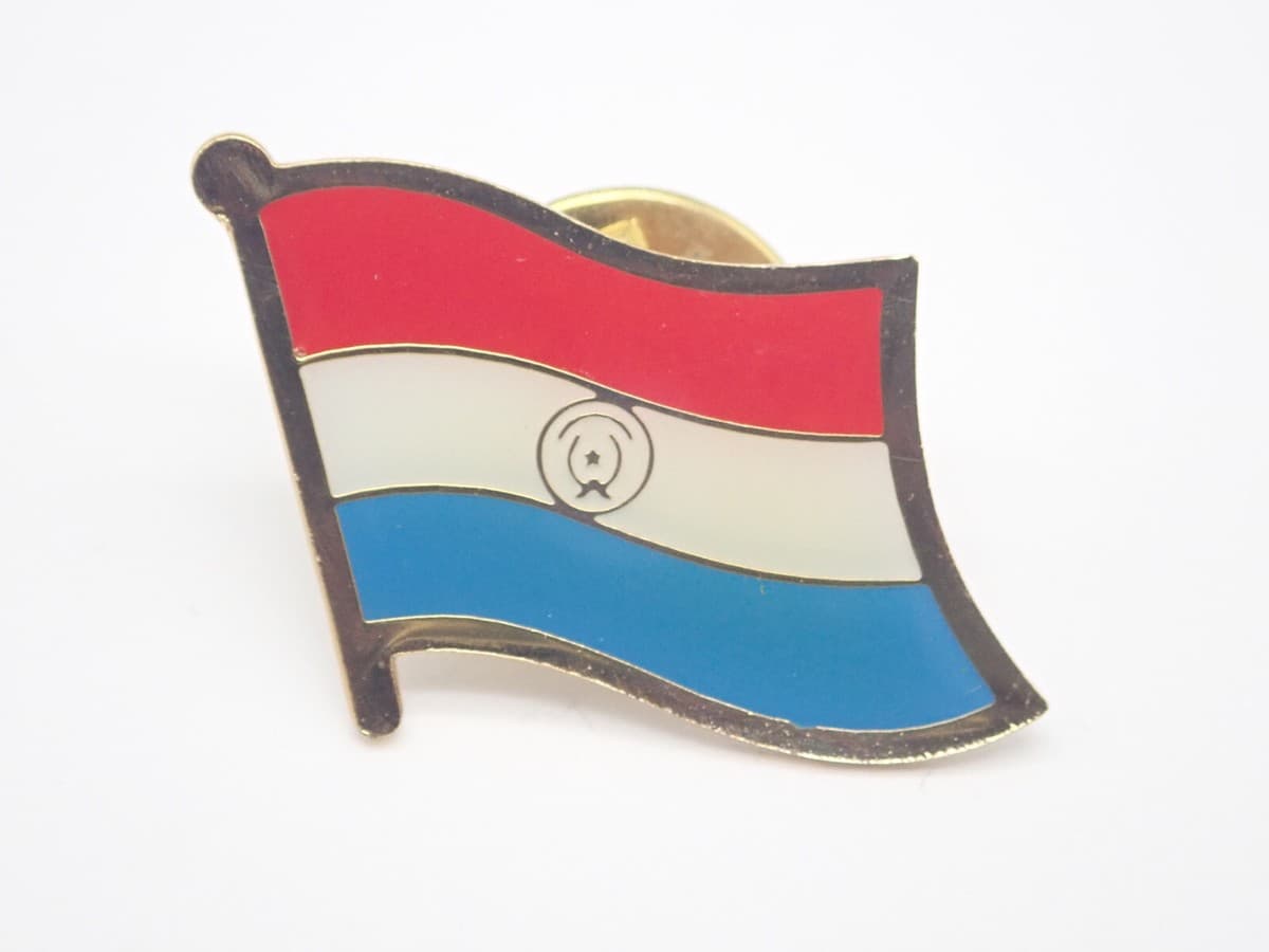 Flag of Paraguay Vintage Lapel Pin - Image 1