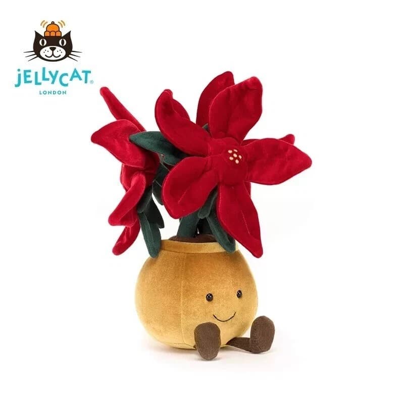 Amuseables Poinsettia Plush 24cm 9.45'' ToyJellycatDol<wbr/>l Doll Gifts Plant Toy- thumbnail 3