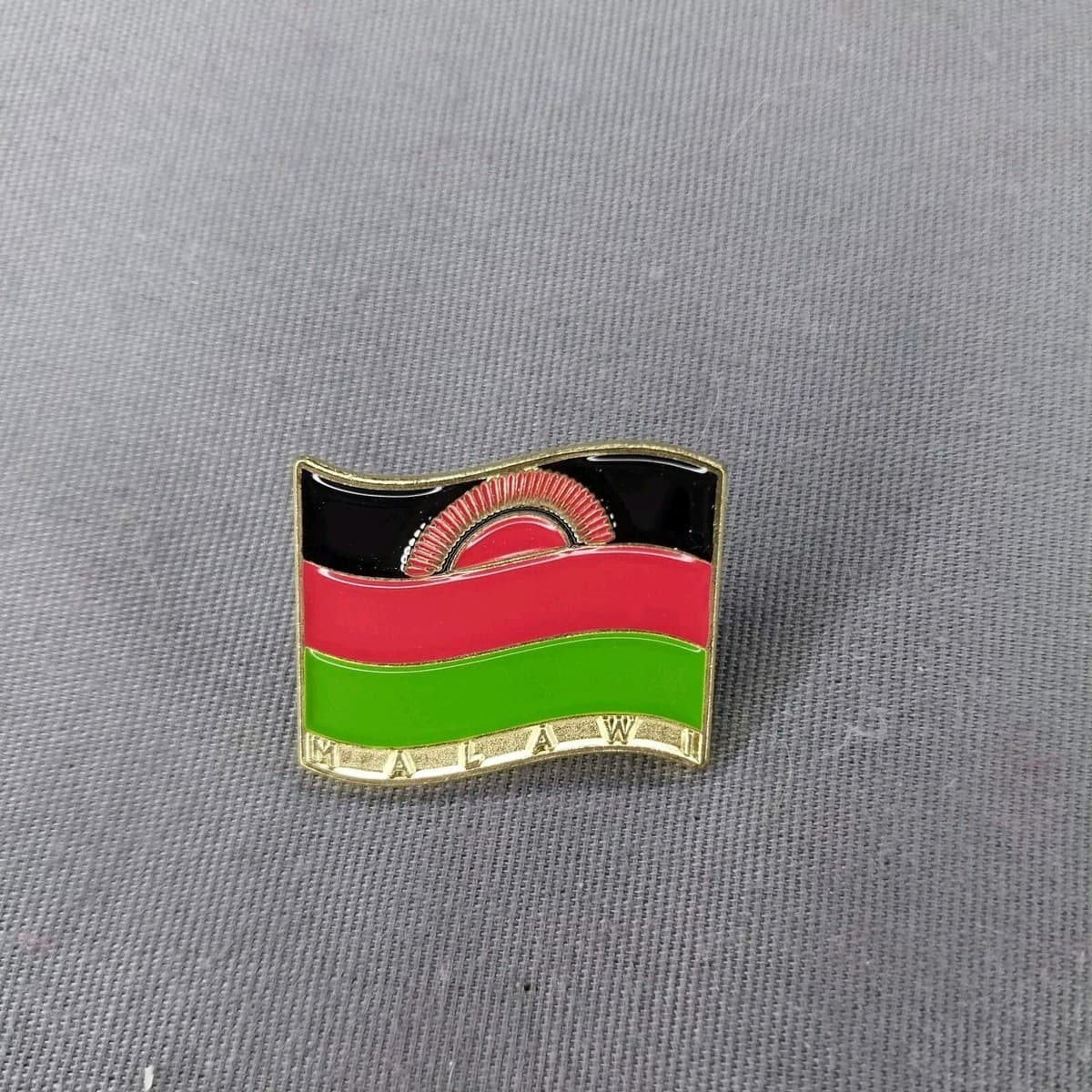 Malawi Country Flag Lapel Jacket Hat Pin - Image 1