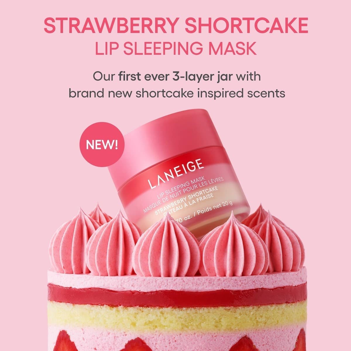 Laneige lip sleeping mask 20g Strawberry Shortcake New Authentic - Image 1