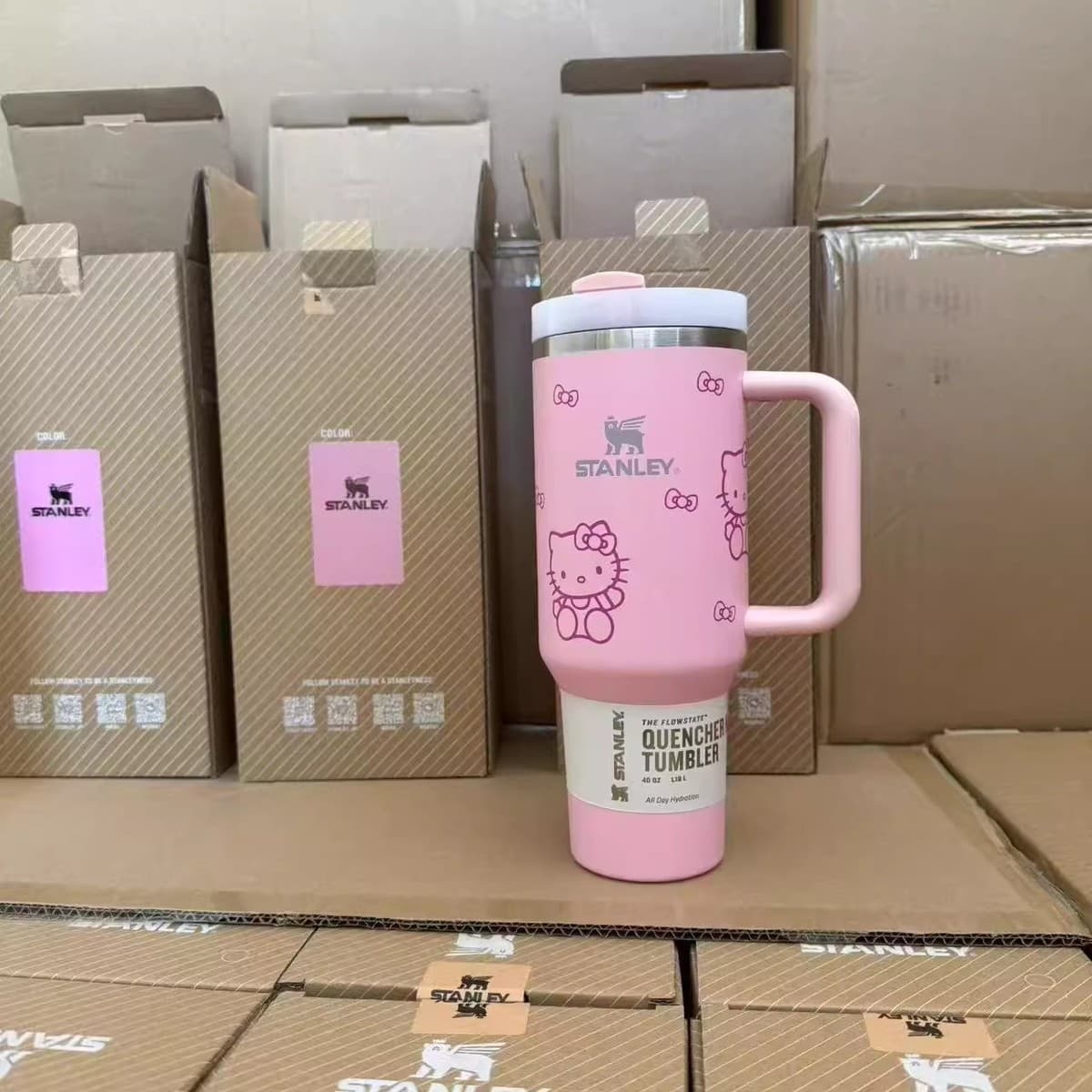 2025 Für 40oz Große Kapazität Cup Auto Cup Stroh Tasse Geschenkset 13 Farben - Image 1