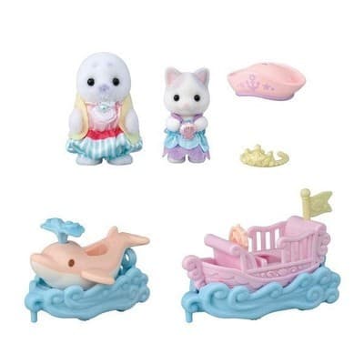 Sylvanian Families KO-80 Dolphin Boat Amusement Park Floats Set Calico Critters thumbnail 4