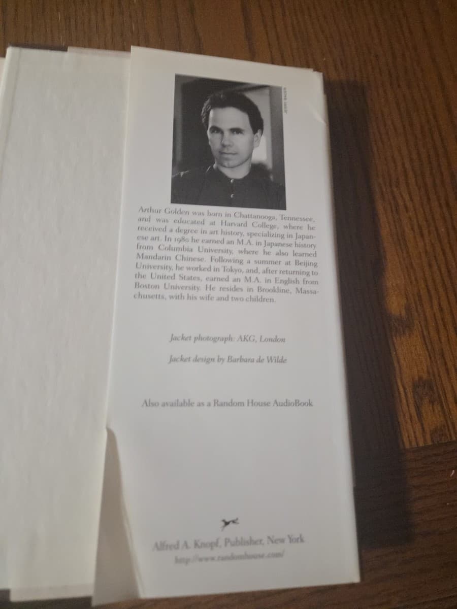 Memoirs of a Geisha by Arthur Golden (1997, Hardcover) thumbnail 5