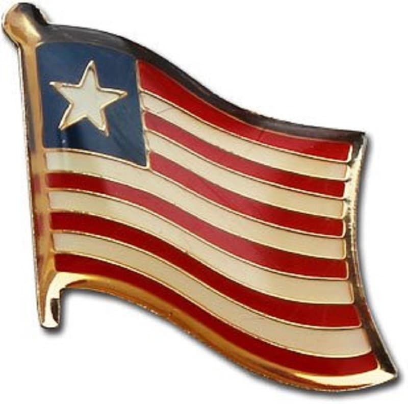 LIBERIA LAPEL FLAG PIN  - NEW - Image 1