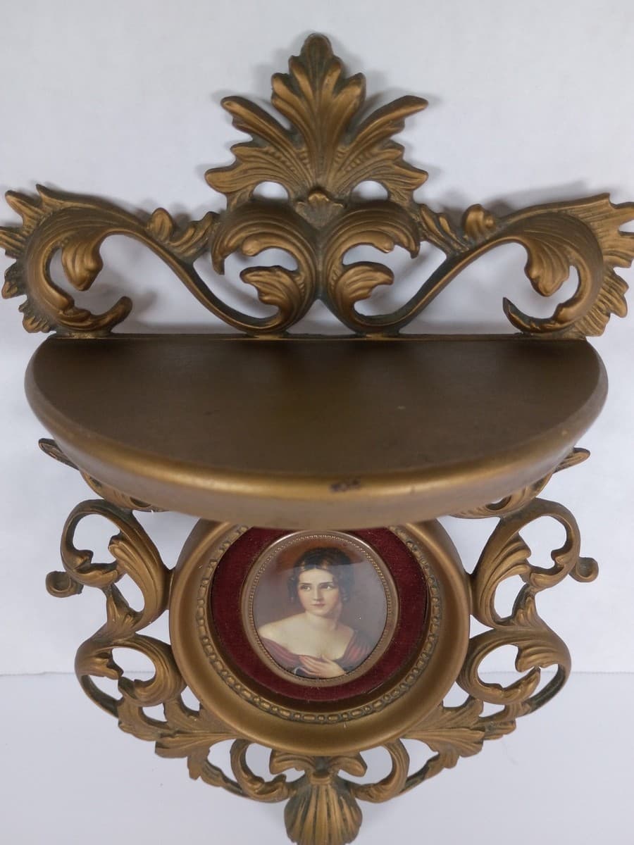 Victorian Cameo Creation wall shelf Sconce 13' Hx8"W thumbnail 3