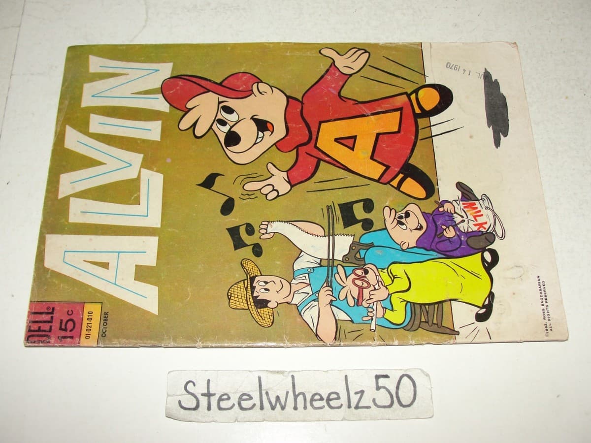 Alvin #21 Comic Dell 1971 And The Chipmunks Cartoon TV Show Simon Theodore Dave thumbnail 3