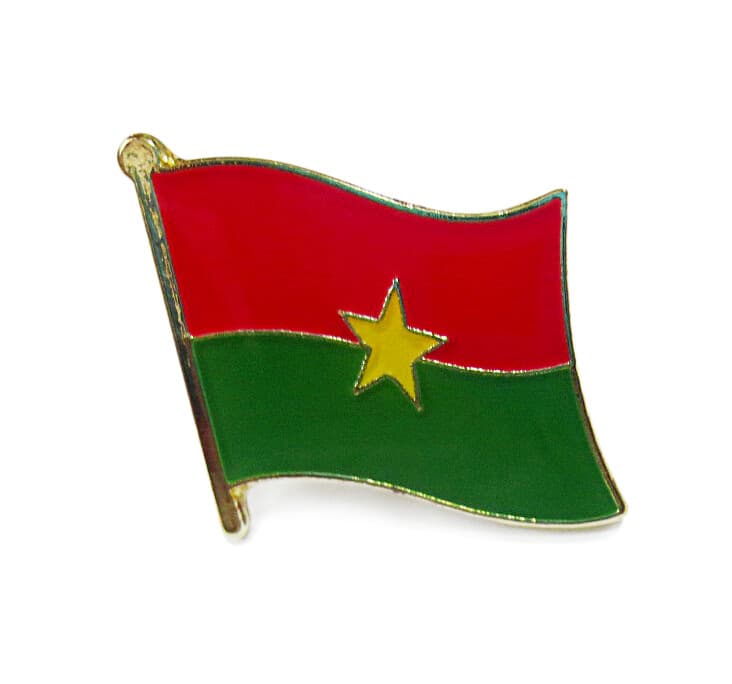 Burkina Faso National Flag Metal Lapel Pin Flag Pin - Image 1