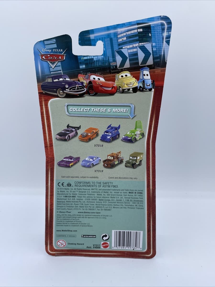 Pixar Disney Cars Diecast 4 pack Walmart Exclusive Doc Lightning Guido Luigi NIP thumbnail 4
